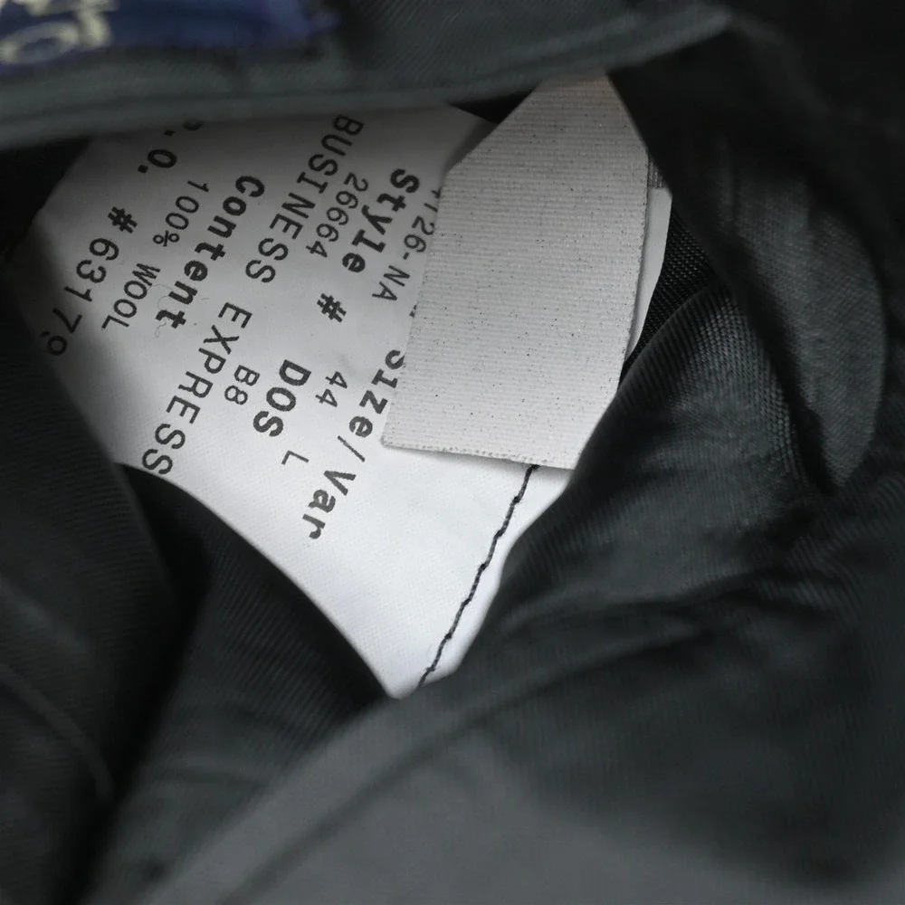 Vtg USA Made Jos A Bank 44L 36x32 Gray Nailshead 100% Wool Jacket Pants Suit